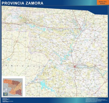 Provincie Zamora wandkaarten Spanje
