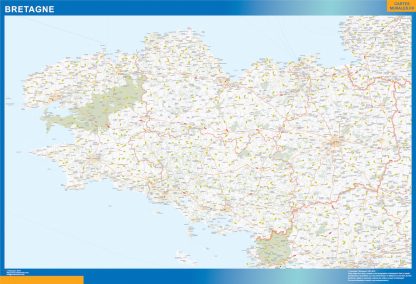 Regio Bretagne wandkaarten