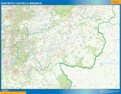 Regio Castelo Branco wandkaarten Portugal