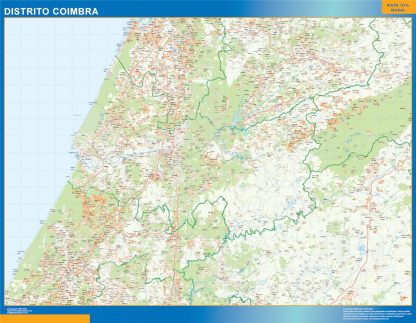 Regio Coimbra wandkaarten Portugal