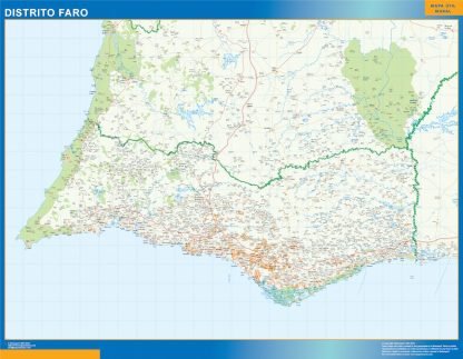 Regio Faro wandkaarten Portugal
