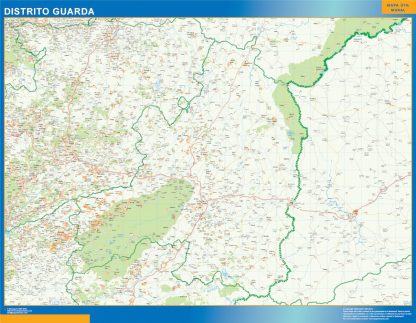 Regio Guarda wandkaarten Portugal