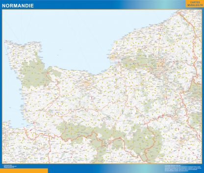Regio Normandie wandkaarten