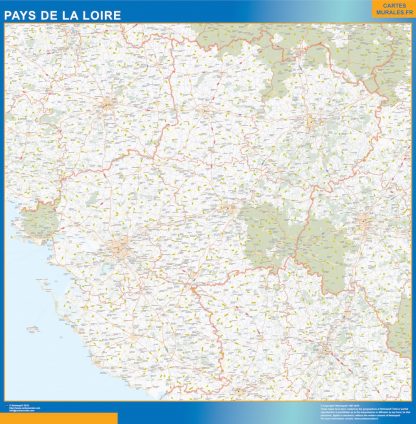 Regio Pays de la Loire wandkaarten