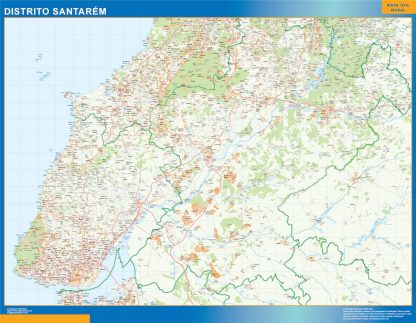 Regio Santarem wandkaarten Portugal