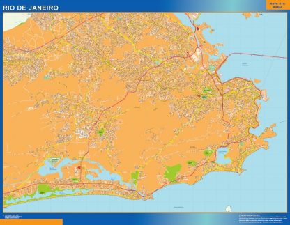Rio de Janeiro wandkaarten