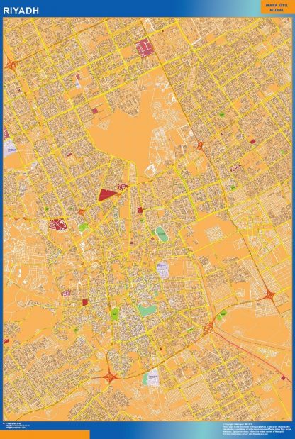 Riyadh wandkaarten Saoedi-Arabië