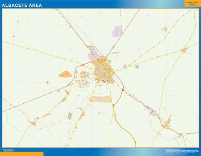weg wandkaarten Albacete Spanje