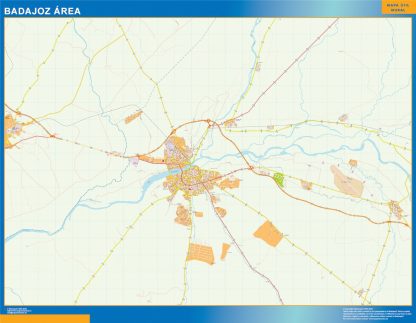 weg wandkaarten Badajoz Spanje