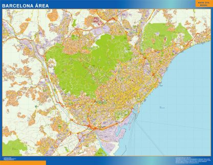 weg wandkaarten Barcelona Spanje