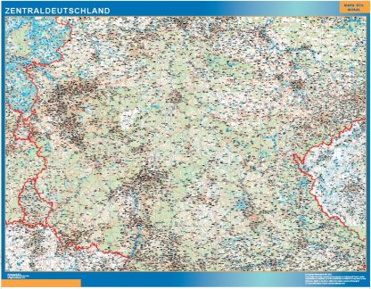 weg wandkaarten Duitsland Central