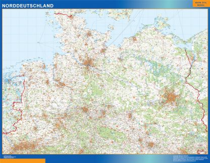 weg wandkaarten Duitsland North
