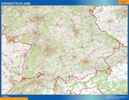 weg wandkaarten Duitsland South