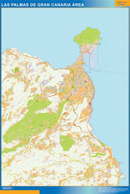 weg wandkaarten Las Palmas Gran Canaria Spanje