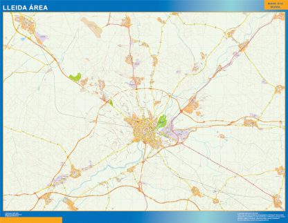 weg wandkaarten Lleida Spanje
