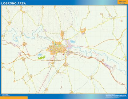 weg wandkaarten Logrono Spanje