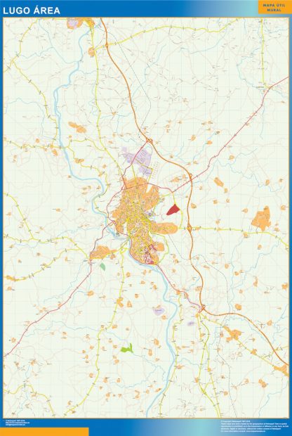 weg wandkaarten Lugo Spanje