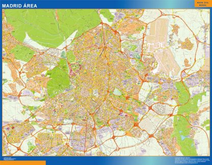 weg wandkaarten Madrid Spanje