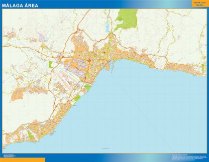 weg wandkaarten Malaga Spanje