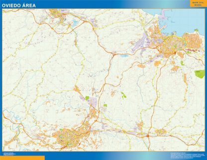 weg wandkaarten Oviedo Spanje
