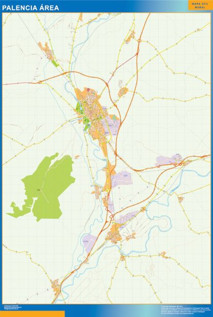 weg wandkaarten Palencia Spanje