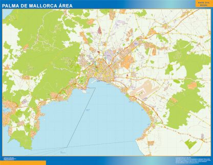 weg wandkaarten Palma Mallorca Spanje