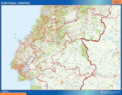 weg wandkaarten Portugal Central
