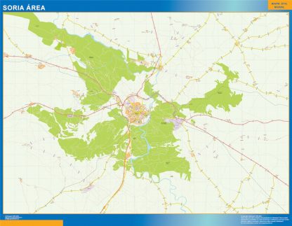 weg wandkaarten Soria Spanje