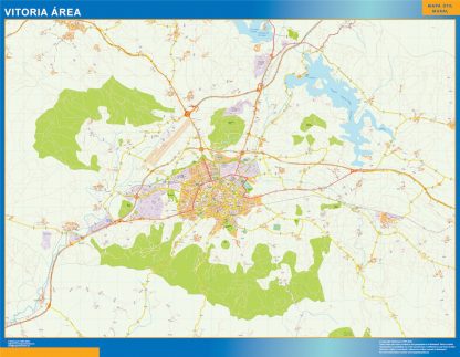 weg wandkaarten Vitoria Spanje
