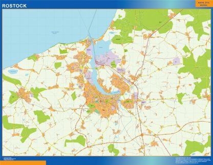 Rostock wandkaarten Duitsland