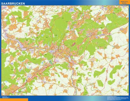 Saarbrucken wandkaarten Duitsland