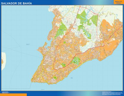 Salvador Bahia wandkaarten