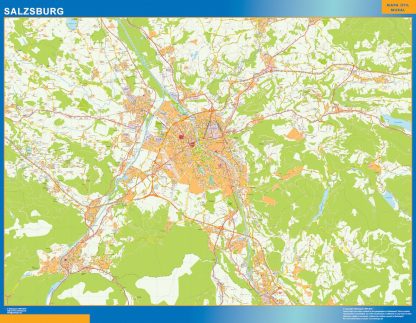 Salzsburgo wandkaarten Oostenrijk