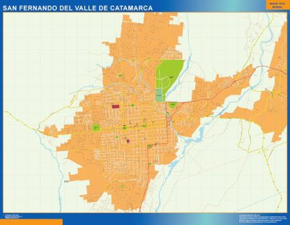 San Fernando del Valle Catamarca wandkaarten Argentinië