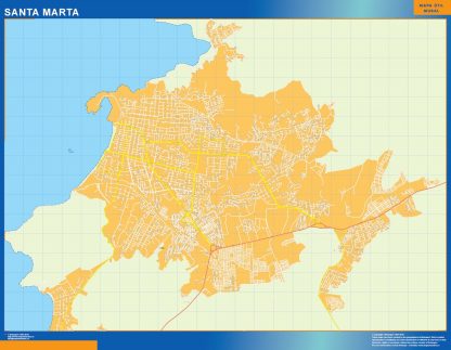 Santa Marta wandkaarten Colombia
