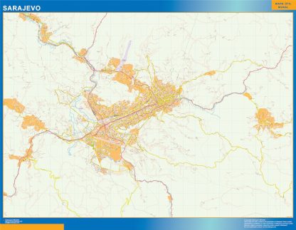 Sarajevo wandkaarten