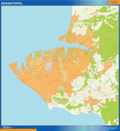 Sebastopol wandkaarten Oekraïne