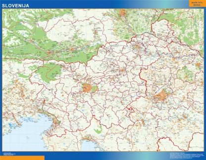 Slovenia wandkaarten