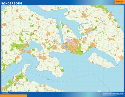 Sonderborg wandkaarten Denemarken