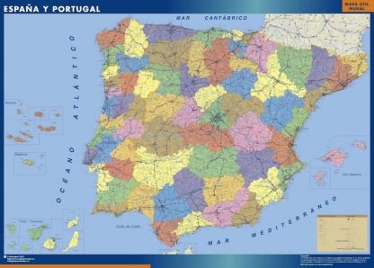 Spanje wandkaarten