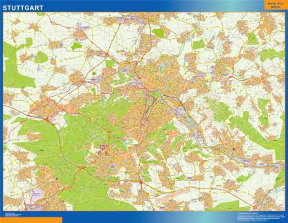 Stuttgart wandkaarten Duitsland