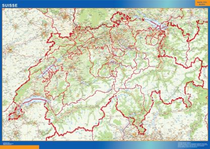 Switzerland wandkaarten