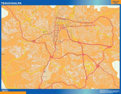 Tegucigalpa wandkaarten