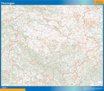 Thuringen wandkaarten