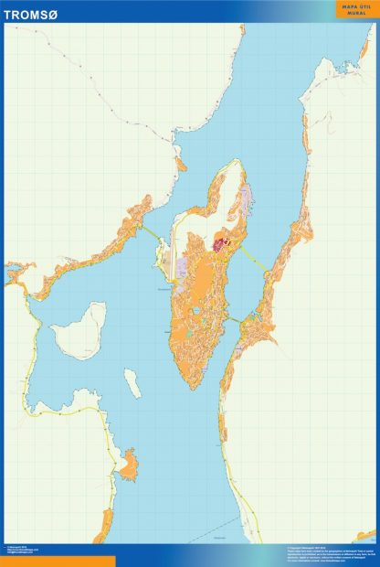 Tromso wandkaarten in Norway