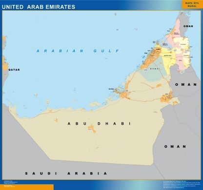 Verenigde Arabische Emiraten wandkaarten