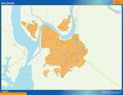 Valdivia wandkaarten Chili