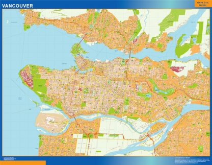 Vancouver wandkaarten