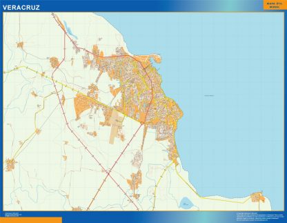 Veracruz wandkaarten Mexico