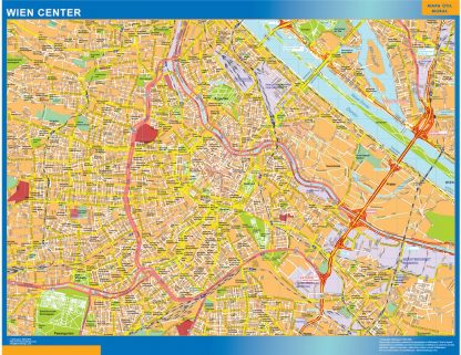 Wien downtown wandkaarten